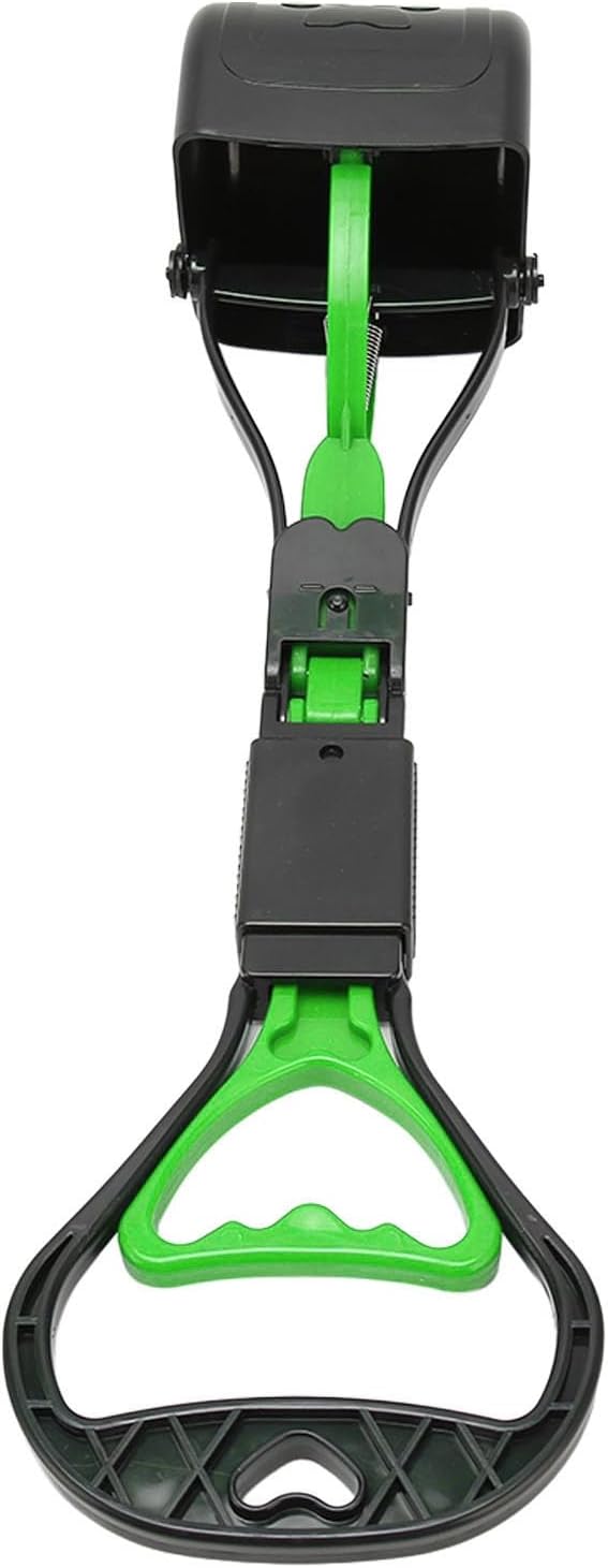 Pet Pooper Scooper, Multipurpose Long Handle High Strength Durable Folding Portable Dog Poop Scooper, Waste Pick Up Shovel Portable Pet Poop Picker for Medium Small Dogs for Outdoor(Green)