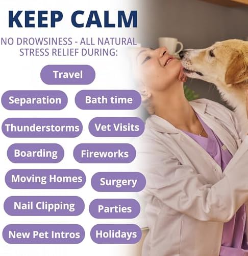 Under the Weather Calming Chews for Dogs | Vet Formulated Dog Calming Chew Treats | Natural Stress Support | Helps with Anxiety, Stress & Thunderstorms | Chicken Flavor Dog Calming Aid | 60 Count