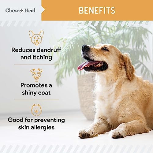 Omega 3 Fish Oil for Dogs - 180 Softgels, Wild Caught 1000mg