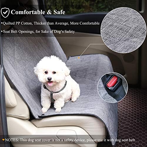 VIVAGLORY Pet Seat Protector - Heather Black, Standard