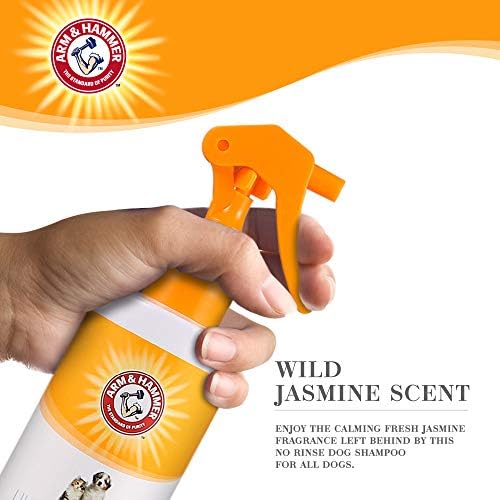 Arm & Hammer Ultra Fresh Waterless Dog Bath Spray, White Jasmine, 10 Fl Oz | No-rinse baking soda formula for dogs that resist bathing, freshens coat between full baths or after outdoor activity