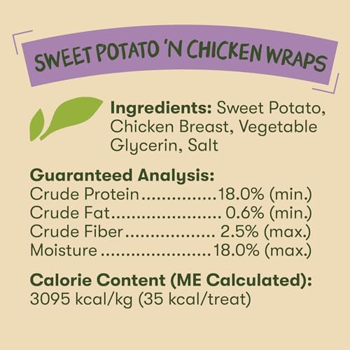 Pet 'n Shape Sweet Potato Chews Jerky Dog Treats - 1 Pound (Pack of 3)