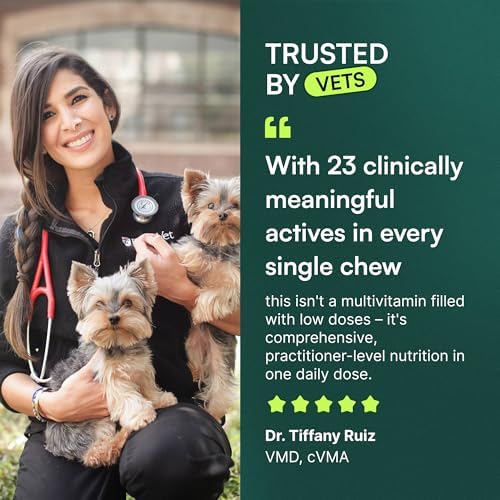Wuffes Multivitamin Chews for Dogs, 30 ct | Supplement for Every Day Vitality. For All Breed Sizes. Made with 23 Essential Vitamins & Minerals. 3 Months+. Pork Flavor.