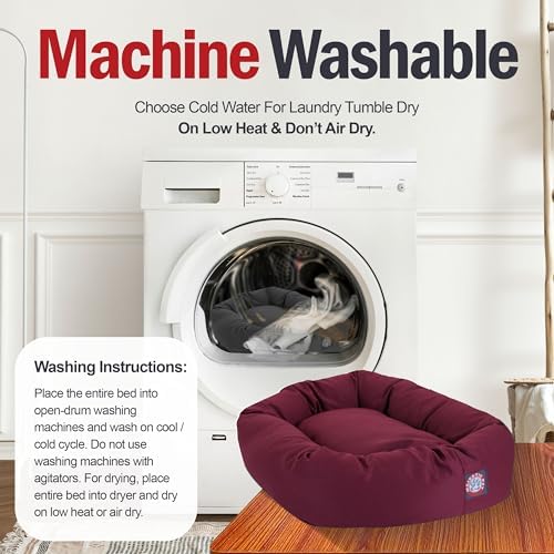 Majestic Pet 52 inch Burgundy Bagel Dog Bed Products