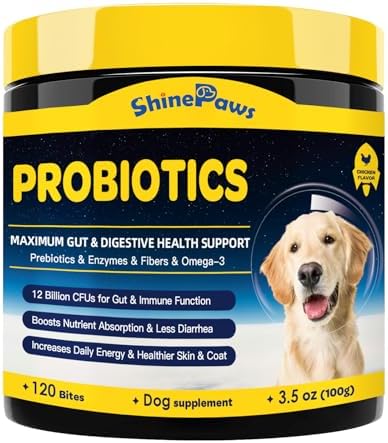 Probiotics for Dogs Digestive Health, 120 Bites, Chicken Flavored