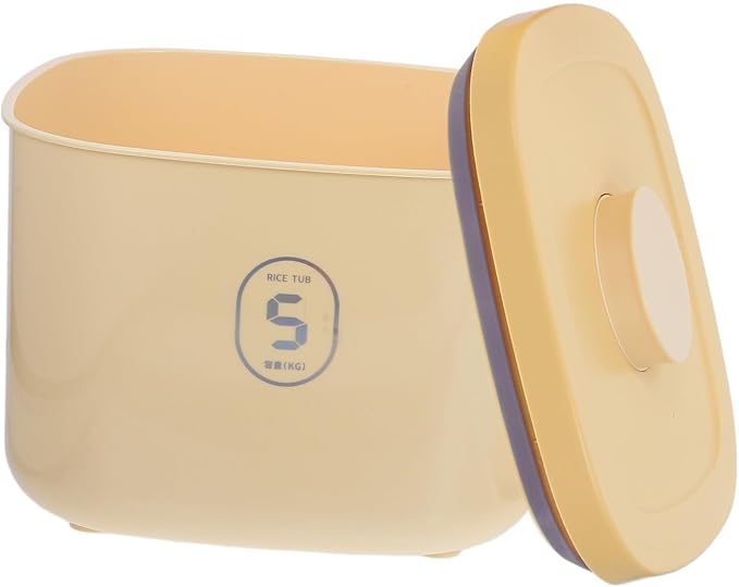 SHINEOFI Vacuum Sealed Pet Food Storage Container Airtight Small Capacity Yellow Dog Food Holder, Small, Yellow