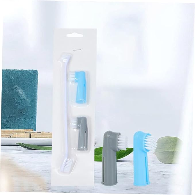 Hemoton 3pcs Pet Toothbrush Professional Dog and Cat Teeth Cleaning Kit Finger Brushes for Gentle Oral Care and Safe for Gums and Teeth