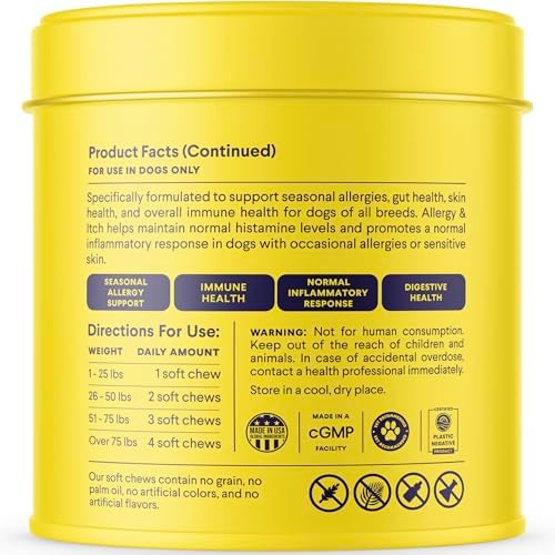 Finn Allergy & Itch Soft Chews for Dogs - Colostrum & Bee Propolis - 90 Ct