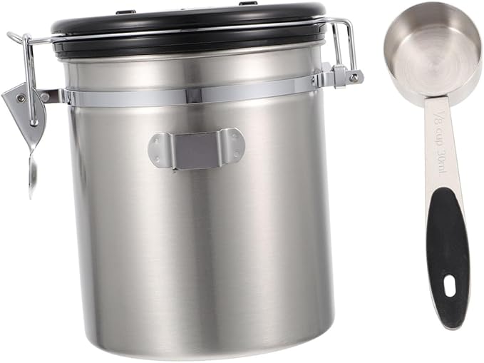 Cat Food Sealed Container Dog Food Storage Jar 1.8l Stainless Steel Sealed Pot with, 1.8l, Stainless Steel, Silver