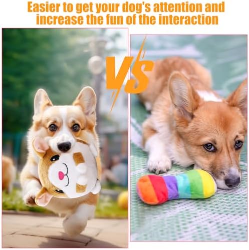 Interactive Plush Dog Toys, Interactive Puppy Toy Bouncing Rolling Dogs Ball Remote Control Dogs Toys with Music,Self Moving Pet Toy for Small/Medium/Large Bored Dog to Keep Them Busy(Hamster)