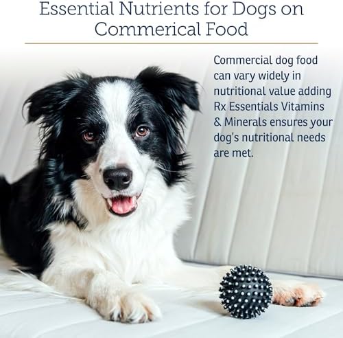 Rx Vitamins Essentials for Dogs - Daily Vitamins & Minerals - 8 oz | with Blue Spirulina, Kelp Powder, & Milk Thistle for Dogs - Complete Canine Vitamins and Essential Minerals Powder