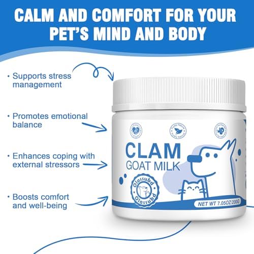 Goat Milk Powder Cat & Dog Calming Pet Goats Milk Calm Treats Anxiety Relief