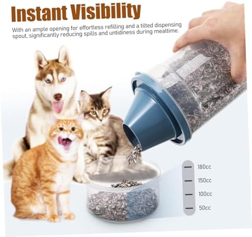balacoo 4pcs Pet Food Storage Dog Storage Container Slanted Pour Spout Freshness Preserved and Easy Handling
