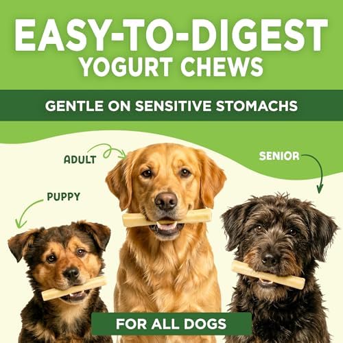 EcoKind Yogurt Dog Chews, Probiotic Dog Treats, Apple Honey 25 Sticks