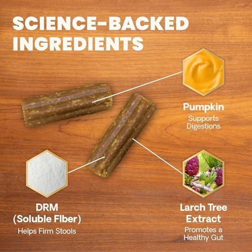 VetriScience Scoot Control Chews for Dogs, Duck, 40 Count
