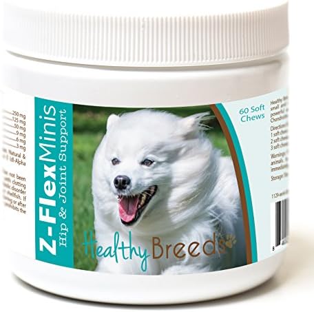 Healthy Breeds American Eskimo Dog Z-Flex Minis Hip and Joint Support Soft Chews 60 Count