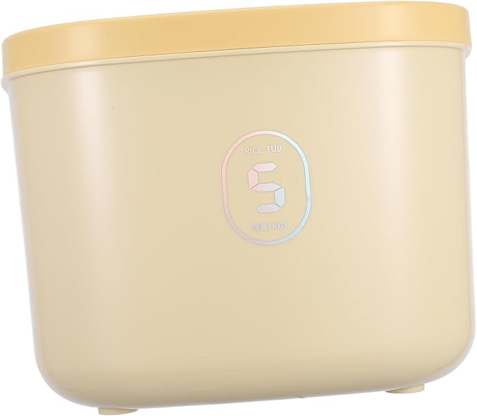 Vacuum Sealed Pet Food Storage Container Small Size Airtight Cat and Dog Food Bin, Small, Yellow