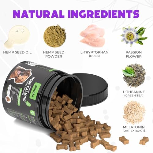 Hemp Calming Chews for Dogs Anxiety 200 pcs, Melatonin, 200-Pack