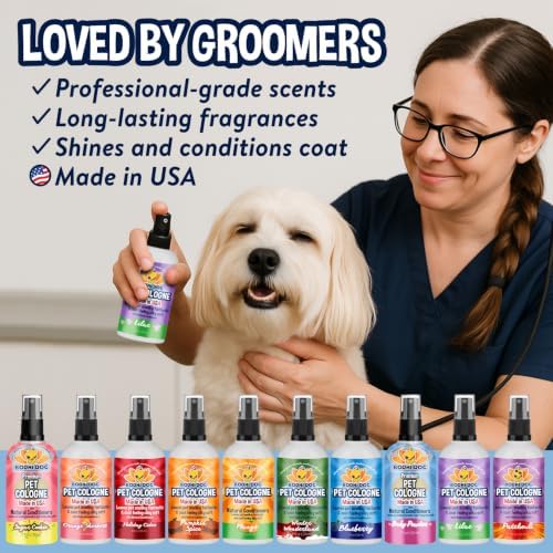 Bodhi Dog Natural Dog Cologne (Lilac) - Premium Scented Deodorizing Pet Perfume with Conditioner for Dogs & Cats - Keeps Pets Fresh & Clean - Gentle and Safe Formula, Made in USA (4 Fl Oz)
