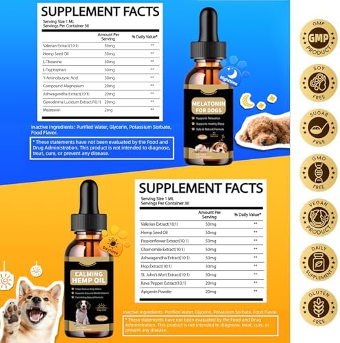 Hemp Oil & Melatonin for Dogs
