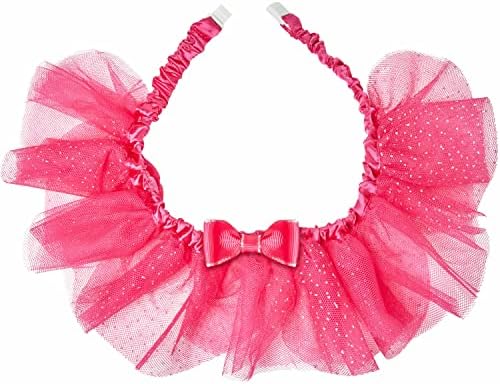 Blueberry Pet My Little Princess Adjustable Breakaway Dog Collar with Embroidered Mesh and Bowtie, French Pink, Medium