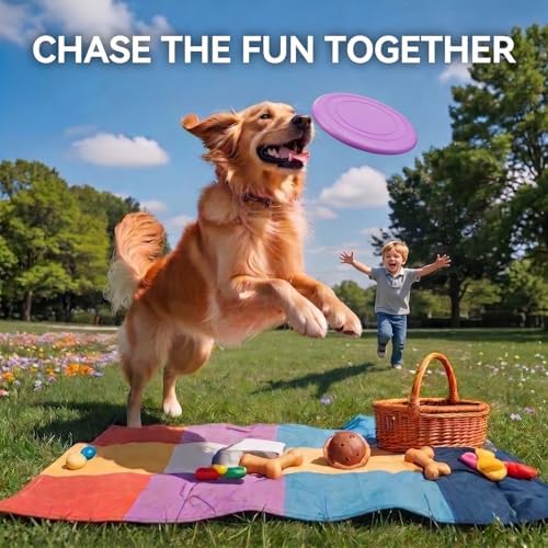 Dog Frisbee, Floating, 7in, 3-Pack
