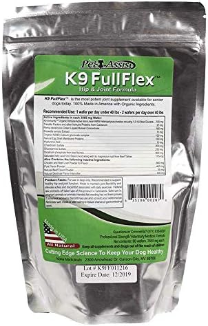 Aloha Medicinals K9 FullFlex, Dog Hip and Joint Supplement, Certified Organic and Mushroom Enhanced Dog Health Supplement, Pack of 1, 60 Chews