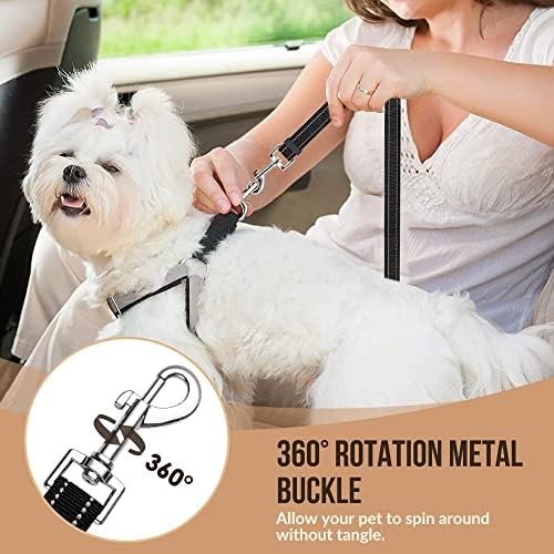 SlowTon Dog Car Seat Belt - 2-Pack with Bungee