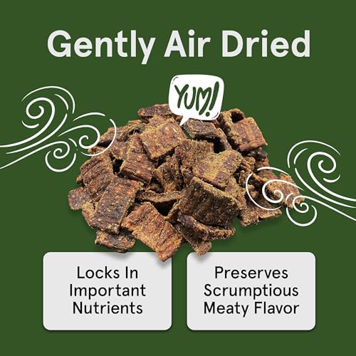 TRMC Real Meat Dog Treats - Three 12oz Bag of Bite-Sized Air-Dried Beef Jerky for Dogs - Grain-Free Jerky Pet Treats with 95% Free-Range, Grass Fed Beef - All-Natural High Protein Treats