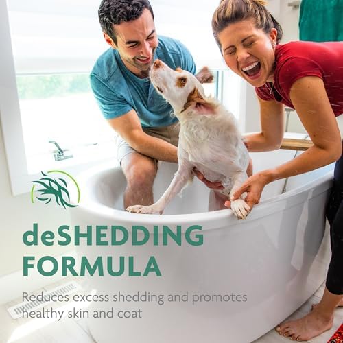 FURminator Ultra Premium deShedding Conditioner for Dogs, 1 Gal with Pump | Reduces Excess Shedding, Nourishes Skin & Coat, Helps Remove Wet Dog Smell, No Parabens or Dyes, Fresh Scent