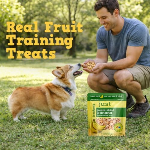 Jack&Pup Freeze-Dried Banana Treats for Dogs, Single Ingredient Dog Treats