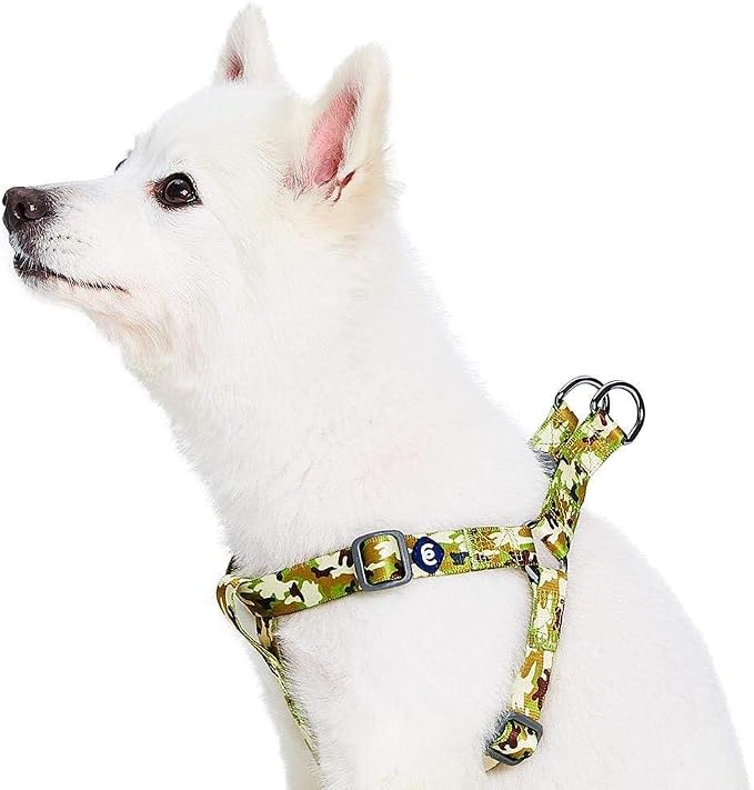 Blueberry Pet Camouflage Dog Harness, Adjustable Step in Dog Harness for Walks, Comfortable Pet Harness, Chest 26-39”