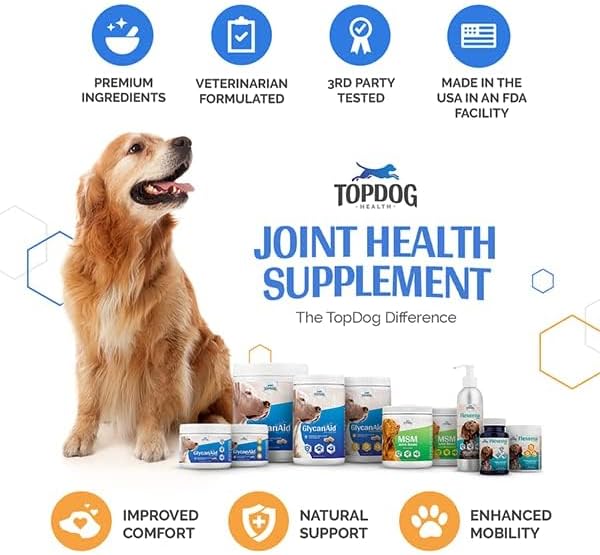 for Dogs - Vet-Formulated Joint Supplement with Green Lipped Mussel, Omega 3s & Hyaluronic Acid for Hip, Joint & Mobility Support - 90 Soft Gel Capsules
