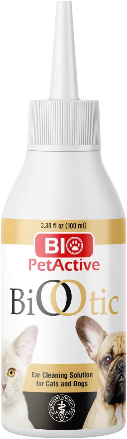 Bio PetActive BioOtic Ear Cleaner for Dogs and Cats, 3.38 fl oz