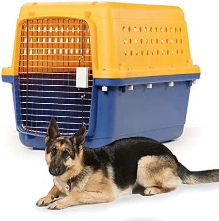 Pet Crate - Durable, Heavy Duty Dog Cat Kennel, Airline Approved Pet Carrier, Pet Palace Dog Kennel, Travel Dog and Cat Crate for Large Dogs Indoor or Outdoor, 7 Sizes