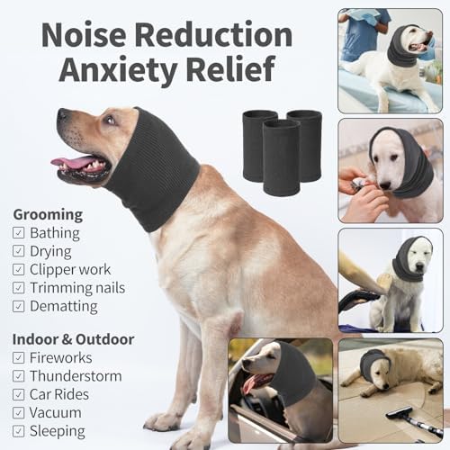 Nanaki Dog Calming Hoodie Quiet Head Cover Sleeve-Ear Covers Hood for Noise | Dog Snood for Bath, The Grooming and Force Drying, Head Protection for Anxiety Relief and Calming, Dog Neck and Ear Warmer