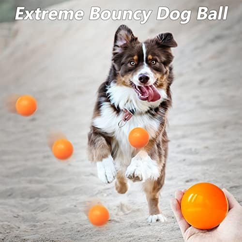 Indestructible Dog Toys, Solid Rubber Balls, Medium & Large Dogs