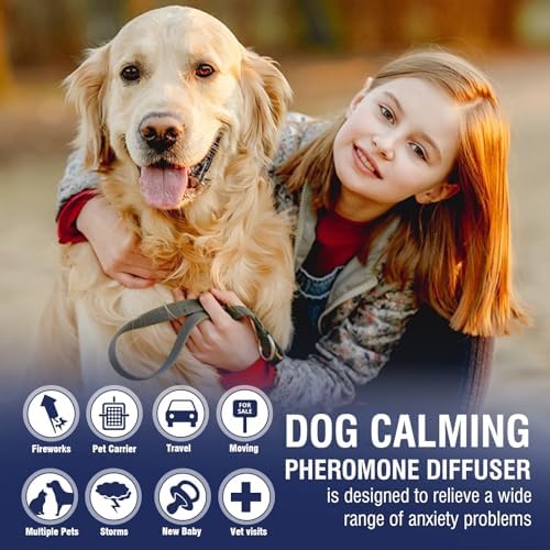 Dog Calming Diffuser Refills 6 Pack Pheromone Appeasing Pet Pheromones Refill 48ml to Calm, 6-Pack, 48ml