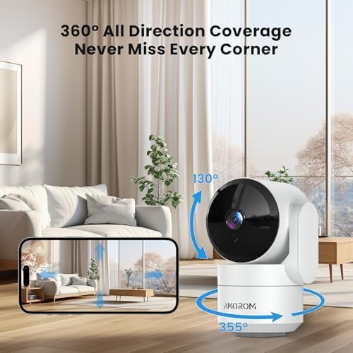 AMOROM Home Camera, Baby/Elderly/Dog/Cat Camera