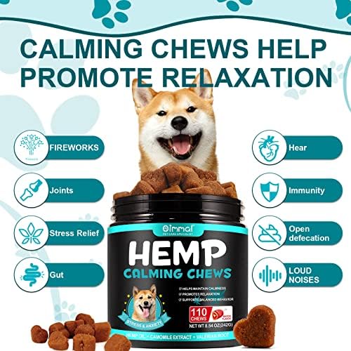Dog Calming Treats, Hemp, Bacon, 110-Pack
