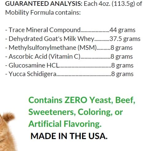 Dr. Goodpet Mobility Formula | All-Natural Hip & Joint Support Powder for Dogs & Cats with MSM, Glucosamine, Vitamin C and Goat’s-Milk Whey | Effective Joint Pain Relief for Active, Aging Pets