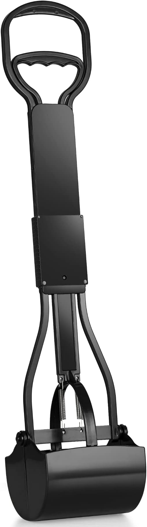Mr. Peanut's 32" Tall Profile Pooper Scooper, ABS Plastic Frame & Waste Bin with Double Spring Clamp, Lightweight Design, Simple One Click Assembly