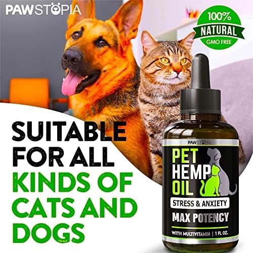(2 Pack) Hemp Oil for Dogs and Cats - Pet Hemp Oil Drops for Anxiety Relief