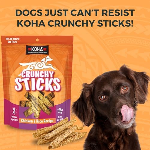 KOHA Crunchy Sticks Dog Treats Variety 2-Pack, Two Ingredients