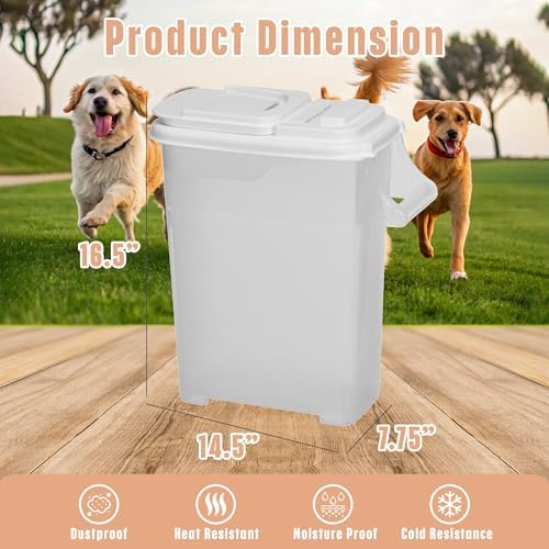 Buddeez Airtight Pet Food Storage Container, 32 Quart, with Pour Spout