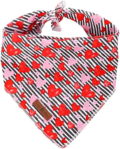 lionet paws Valentines Dog Bandana for Small Medium Large Dogs, Small (Pack of 1), Small