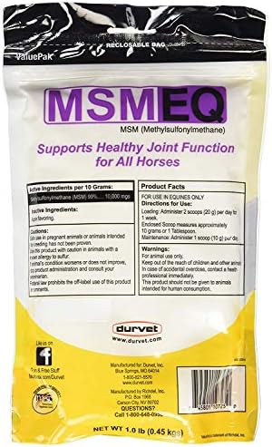 (2 Pack) Durvet MSM EQ Apple Flavored Supplement, 1 Pound Per Pack