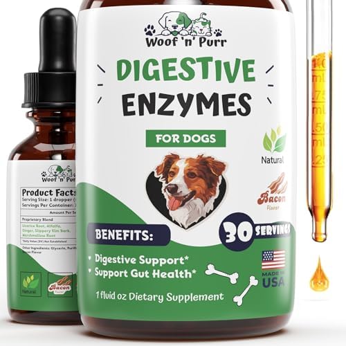 Digestive Enzymes for Dogs - Dog Digestive Enzymes - Supports a Healthy Digestive Tract & Much More - Dog Digestive Support - Dog Enzymes - Dog Enzymes Digestive - Dog Digestive Enzyme - 1 fl oz