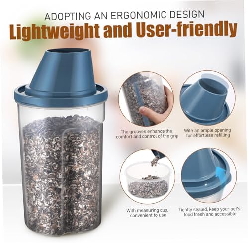 balacoo 4pcs Pet Food Storage Dog Storage Container Slanted Pour Spout Freshness Preserved and Easy Handling