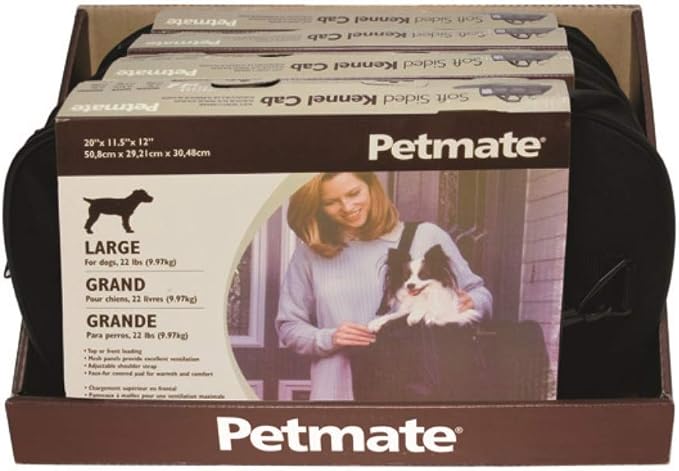 Petmate Soft-Sided Kennel Cab Pet Carrier, Black, for Dogs and Cats Up to 15 Pounds (Pack of 3)